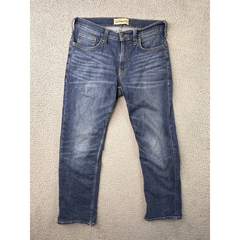 Silver Jeans Authentic Mens 30 (31)x30 Relaxed Fit Straight Leg Medium Wash Blue